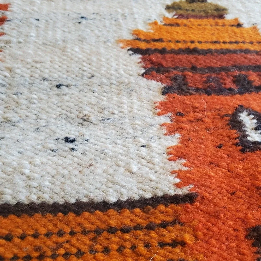 Vtg Mid Century Polish Hand Loomed Wool Wall Tapestry- St. Florian's Gate SIGNED